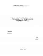 Atestat Îngrijirea pacienților cu lombosciatică - imaginea1
