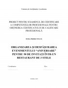 Atestat Organizarea și desfășurarea evenimentului “Aniversare” pentru 50 de invitați într-un restaurant de 3 stele - imaginea30
