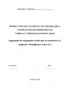 Atestat Asigurarile de raspundere civila auto la societatea SC Asigurare Reasigurare Astra SA - imaginea1