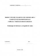 Atestat Tehnologia de fabricare a siropului de visine - imaginea1