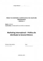 Atestat Marketing international - Politica de distributie la General Motors - imaginea1