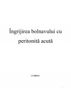 Atestat Îngrijirea bolnavului cu peritonită acută - imaginea2